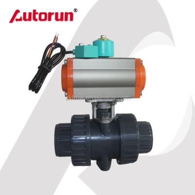 China General Zhejiang Wenzhou PVC PPH Pneumatic Operated Ball Valve for sale