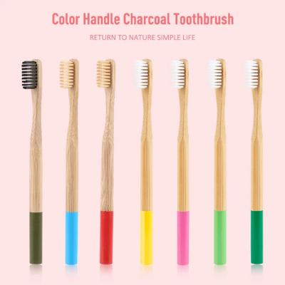 China Custom Reusable Bamboo Toothbrush Label Disposable Micro Toothbrush 5 Pcs Bamboo Toothbrush for sale