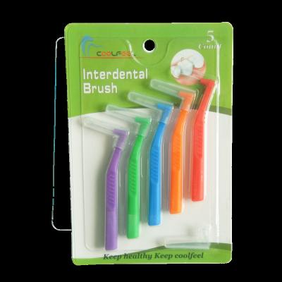 China Adult Child Oral Cleaning New Arrival L Shape Interdental Brush Adult Interdental Brush for sale