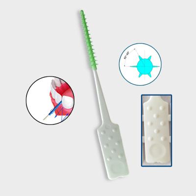 China Deeply Cleaning Teeth 2021 New Soft Rubber Toothpick Stick Interdental Brush Picks for sale