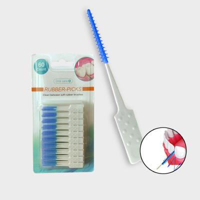 China Selections High Quality Thick Soft Advanced Dental Silicone Teeth Strip Interdental Cleaning Brush for sale