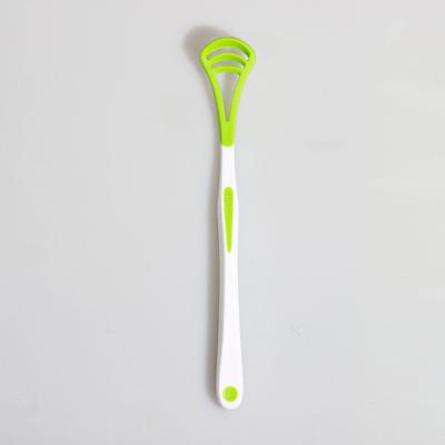 China Tongue Cleaning Strip Oral Plastic Rubber Dental Tongue Care Logo Scraper Cleaning Remover for sale