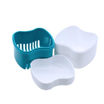 China Easy to Carry and Hold Net Custom Orthodontic Braces Filter Logo Plastic Denture Case Storage Case for sale