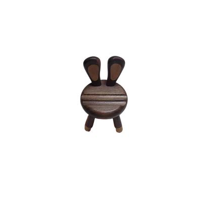 China Viable Hot Selling Cute Rabbit Shape Wooden Bamboo Creative Smart Phone Stand Mobile Phone Stand for sale