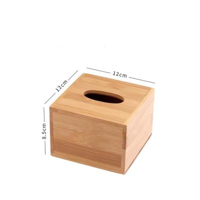 China Simple Style Suppliers Manufacture Natural Bamboo Wooden Tissue Square Boxes for sale