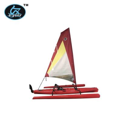 China Touring Outdoor Leisure 2019 new-designed single small trimaran sit on top sailboat with accessories for sale for sale