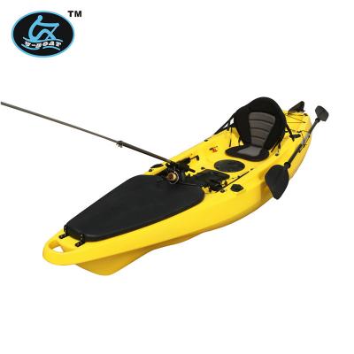 China LLDPE Single Seat Fishing Canoes with 5 Rod Holders for sale