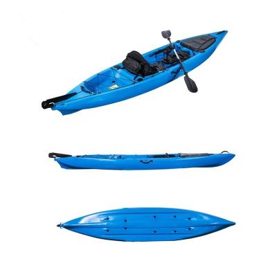 China Leisure time fishing traveling hot sale popular plastic watersports good quality fishing boat&canoe kayak&kajak&rowing with rudder for sale