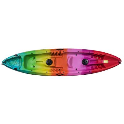 China LLDPE Double + Child Seat 3.7M Fishing Kayak Sit On Canoe Multi Color for sale