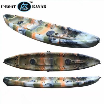 China LLDPE U-boat new design sit on top 4 person fishing kayak wholesale/4 seat kayak boat for sale