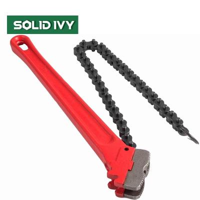 China C-RV STEEL 2021 High Quality Comfortable Handle Alloy Tool Steel Chain Pipe Wrench for sale