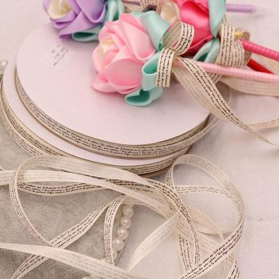 China Elegant Factory Decorative Ribbon Gift Wrapping Ribbon Luxury With Custom Logo for sale