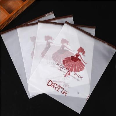 China BIODEGRADABLE Plastic Zipper Bags Custom Frosted Plastic Clothes Bag T-shirt Packaging Zipper Bag for sale