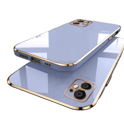 China Pure shockproof wholesale custom pattern color plated cell phone case for iphone plated phone case for sale