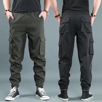 China Spring Summer Multi Pocket Loose Men's Casual Anti-pilling Trouser Pants Streetwear Harem Sports Mens Cargo Work Pants Trousers for sale