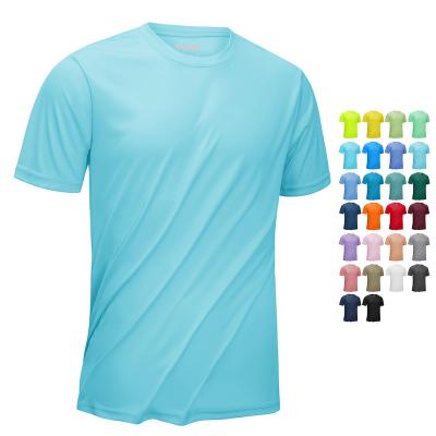 China QUICK DRY Men's Summer Performance T-shirts UPF 50+ Sun Protection Tees Gym Sports Casual Sports Running Swim T Shirt For Men for sale