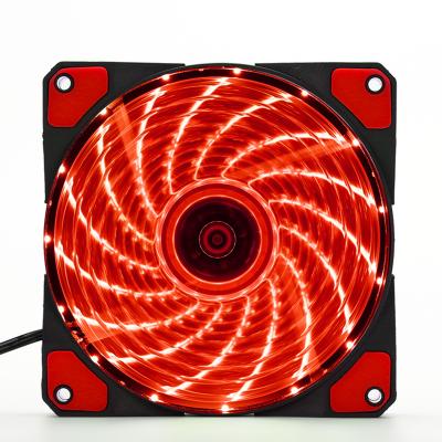 China Computer Case Factory Direct With Remote Control Computer Case Fan 15 Red Led Cpu PC Fan 120mm RGB Cooling Fans for sale