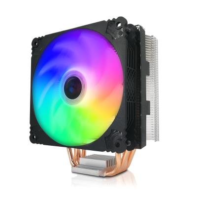 China Computer Case LGA1700 1200 2021 Cooler New Product 4pin Computer 120mm RGB 4 Heat Pipe Fan CPU Cooler CPU Fans for sale