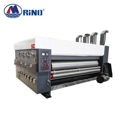 China Corrugated Machine Repair Shops 2 Color Box Flexo Printer With Die Cutter Max Speed ​​100pcs/Min for sale