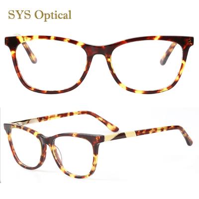 China Reading and more china acetate optical frames manufacturers with metal temple eye glasses frame ready goods for sale