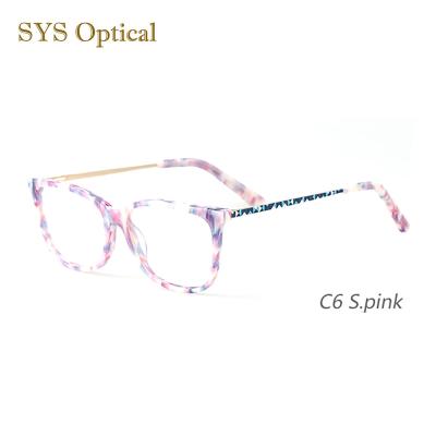 China For All People OEM ODM Free Acetate Optical Frames Acetate With Colorful 3D Printing Glasses Frames Eyewear for sale