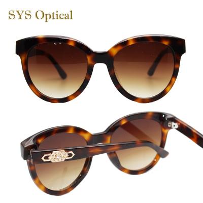 China Fashion sunglasses made in china wholesale sunglasses acetate with diamond UV400 women's sunglasses for sale