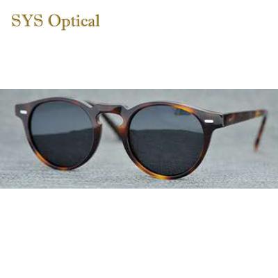 China Fashion Sunglasses Handmade Acetate Retro Designer Sunglasses , Cat.3 UV400 Polarized Sunglasses for sale