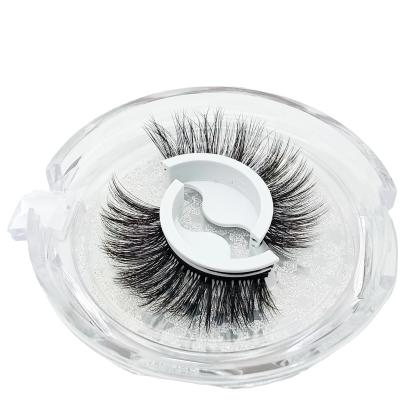 China Vegan Natural Reusable Self Adhesive Long False Mink Eyelashes Whip No Adhesive Glue Needed Lashes for sale