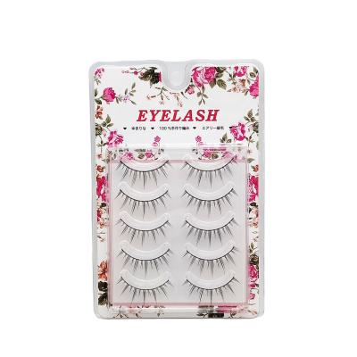 China lprice soft wholesale faux silk synthetic hand made nature private label strip japanese eyelash for sale