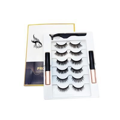 China Private Label Cosmetics Korea Natural False Magnetic False Eyelashes Long Magnetic Eyelash Set for sale