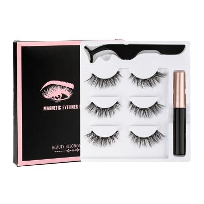 China 2022 Newest Private Label Long Natural Styles Magnetic Eyeliner False Eye Lick Set for sale