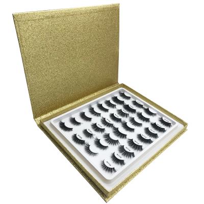 China New Thick Arrive Private Label Eyelash Book 3 Pairs 3d Mink False Eyelashes Packing With Tweezers for sale