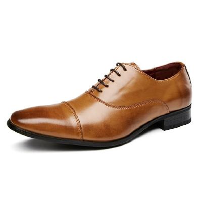 China High Quality Genuine Leather Oxford Business Fashion Office Formal Formal Wedding Shoes Elegant Massage Men's Shoes for sale