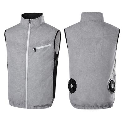 China Cool Summer Outdoor Fishing Air Conditioning Suit Cooling Clothes With Fan Quick-drying Breathable Vest for sale