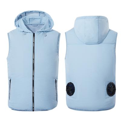 China Outdoor USB Power Fishing Jacket Fan Summer Sunscreen Air Conditioning Cycling Recycling Outdoor Clothing Increasing Vest Anorak Men for sale