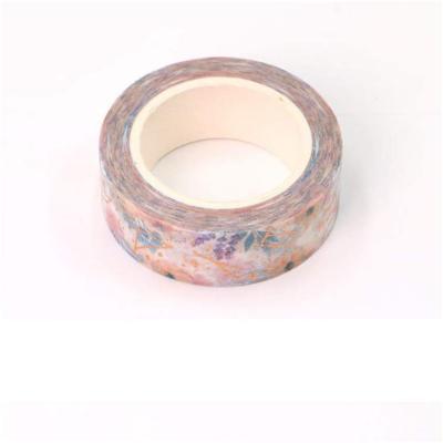 China Hot Sale Waterproof Custom Colored 15mm x 10m Foil Fire Washi Tape Stationery Bullet Washi Paper for sale