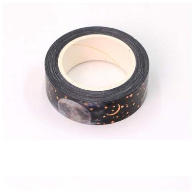 China Decorative Waterproof Diary Gold Foil 15mm x 10m Foil Decorative Cute Fire Washi Tape Tape for sale