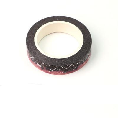 China Waterproof Heat Resistant Custom Foil Washi Starry Sky Washi Tape 10mm x 10m CMYK for sale