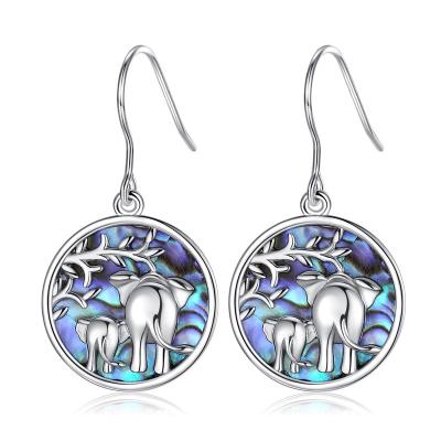 China Fashionable Pearly Abalone Shell Elephant Drop Earrings from Merryshine FASHION Jewelry for sale