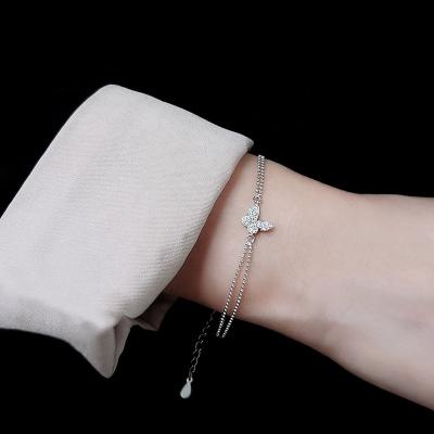 China FASHIONABLE Jewelry Wholesale Silver Butterfly Temperament 925 Bracelets Merryshine Adjustable Bracelet for sale