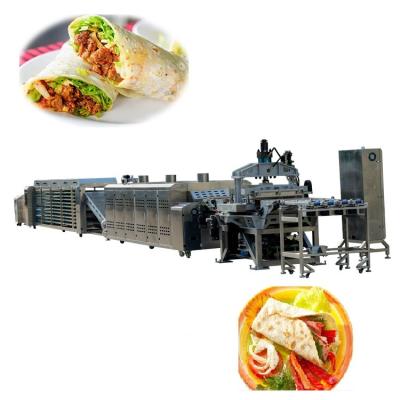 China Tortilla-Fertigungsstraße mit 32-Zoll-Presse Roti-Chapatilinie für Tortillahersteller zu verkaufen