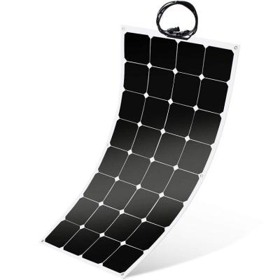 China 370w PV q-cells qcell REC renogy retractable wrap around roof tile semi flexible polycarbonate solar panel 125mmx125mm for sale