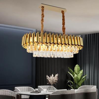 China Modern simple creative chrome crystal pendant lamp ceiling art lamp shape love shandalia light clear chandelier for sale