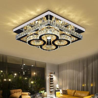 China Outdoor Mounted Fancy Ceiling Light With Flower Shape Led Crystal Ceiling Lamp For Home Decorate Chandelier Ceiling for sale