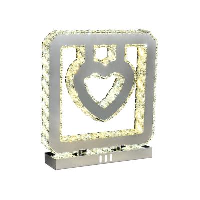 China American Modern Vintage Night Light Led Crystal Hotel Bedroom Luxury Portable RGB LED Table Lamp for sale