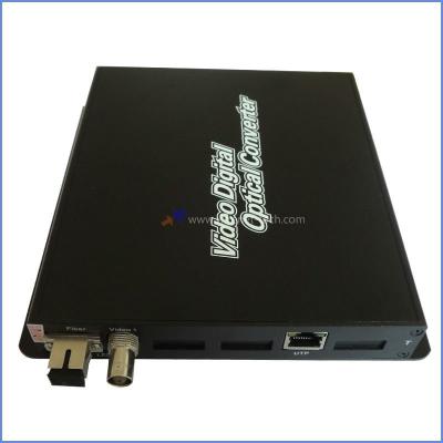 China Fttx 1 Channel Digital Fiber Optic Video Media Converter With BNC FC ST Connector For CCTV System for sale