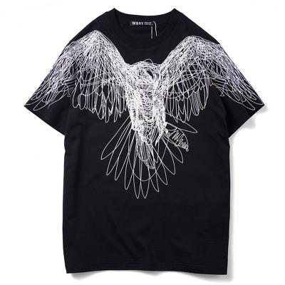 China high quality eagle Anti-wrinkle brand pure cotton men's short-sleeved T-shirt couples use oversized T-shirt for sale