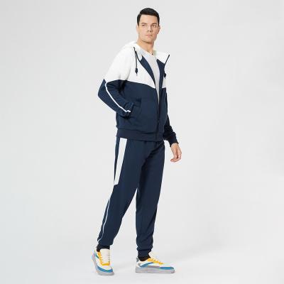 China Men's Fitness Tracksuit 2 Pcs Jogging Sweatshirts Mens Gym Pant Zipper Jacket Gym Pant Mens Hoodies Sweatsuit Set for sale