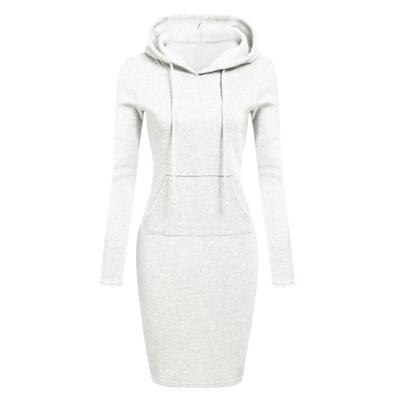 China Newest Long Sleeve Anti-Shrink Sweater Winter Hoodies Women Fashion Slim Fitted Hoodie Dresses for sale