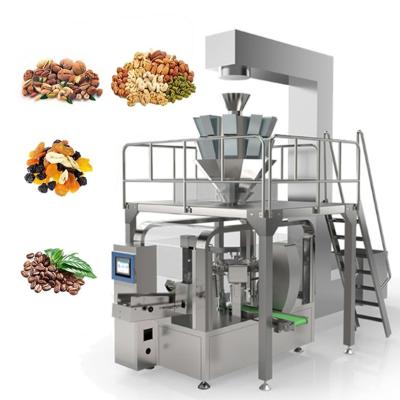 China Automatic Food Premade Pouch Coffee Beans Weighing Rotary Saffron Potato Chip Packaging Machine for sale